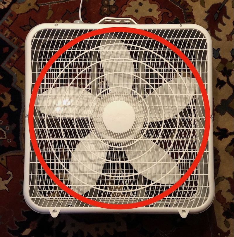 The DIY box fan air cleaner has some bypass at the corners of the box fan