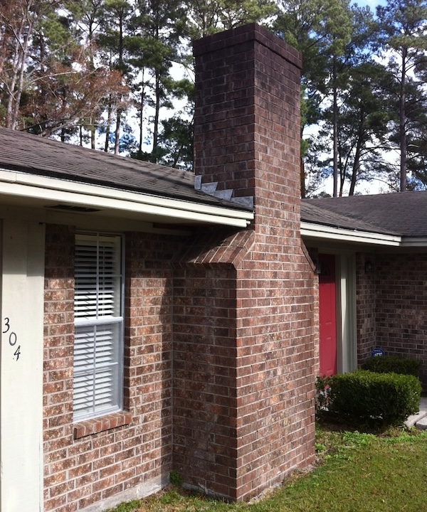 A chimney outside the house will lose more heat