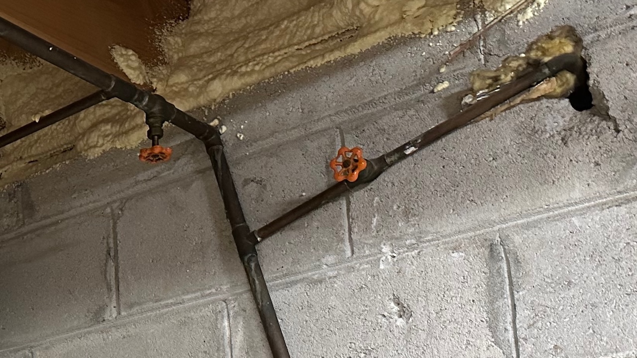 The old gate valves on our original plumbing